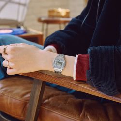 Reloj casio digital retro unisex A158 con esfera gris