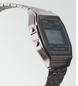 Montre grise unisexe numérique Casio avec cadran gris