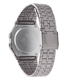 Montre grise unisexe numérique Casio avec cadran gris