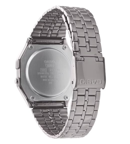 Montre grise unisexe numérique Casio avec cadran gris