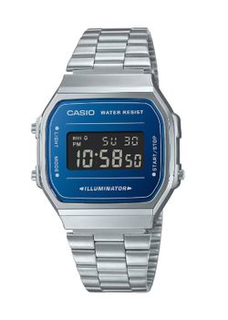 Reloj casio digital vintage unisex con efecto espejo azul