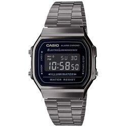 Relógio digital vintage unissex Casio com efeito Ip cinza