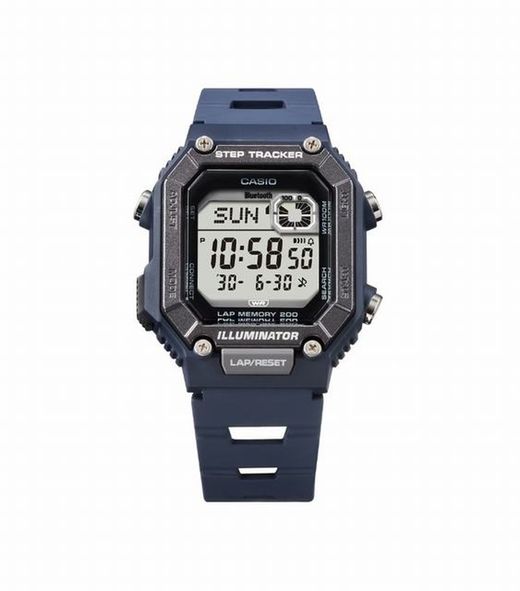 Relógio Digital Casio WS-B1000 Contador de Passos Bluetooth® Azul