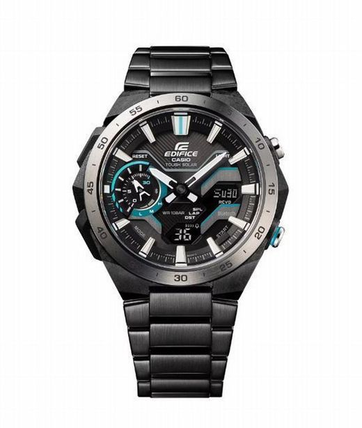 Reloj Casio Edifice Black & Green Windflow con Bluetooth® carga Solar