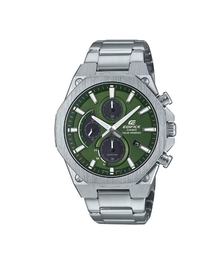 Reloj Casio Edifice EFS-S570D con cristal de zafiro y esfera verde Crono
