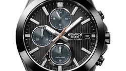 Montre solaire Casio Edifice EFS-S650DC avec lunette en céramique, noire