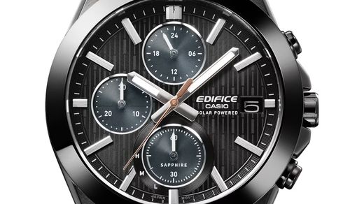 Montre solaire Casio Edifice EFS-S650DC avec lunette en céramique, noire