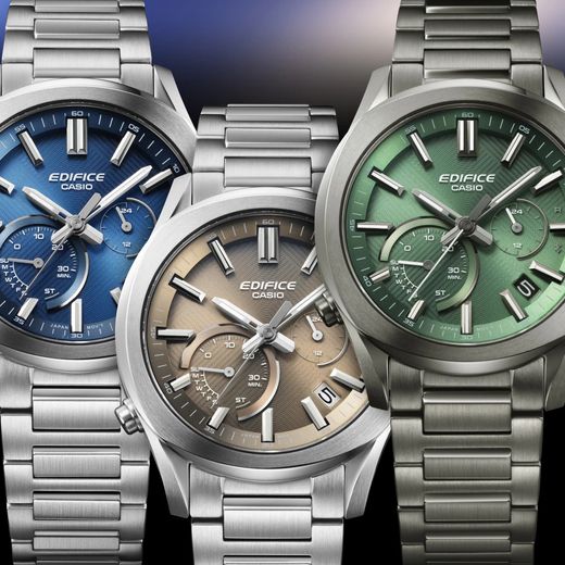 Reloj Casio Edifice EQB-1300 Crono Solar Ip Gris esfera verde