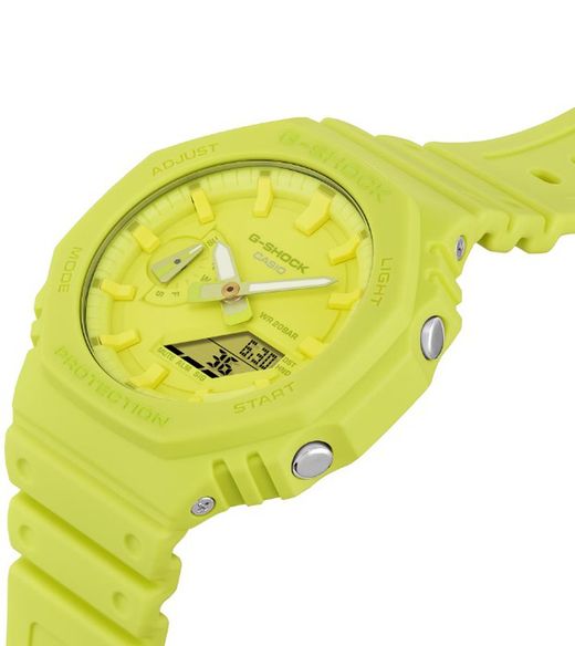 Casio G-Shock-Uhr mit Harzgehäuse, in der Farbe Voltgelb
