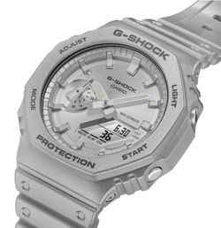 Reloj Casio g-shock caja de resina y carbono, en color plateado metalizado