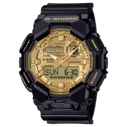 Reloj Casio G-Shock con alta luminosidad GA-010 con esfera Dorada
