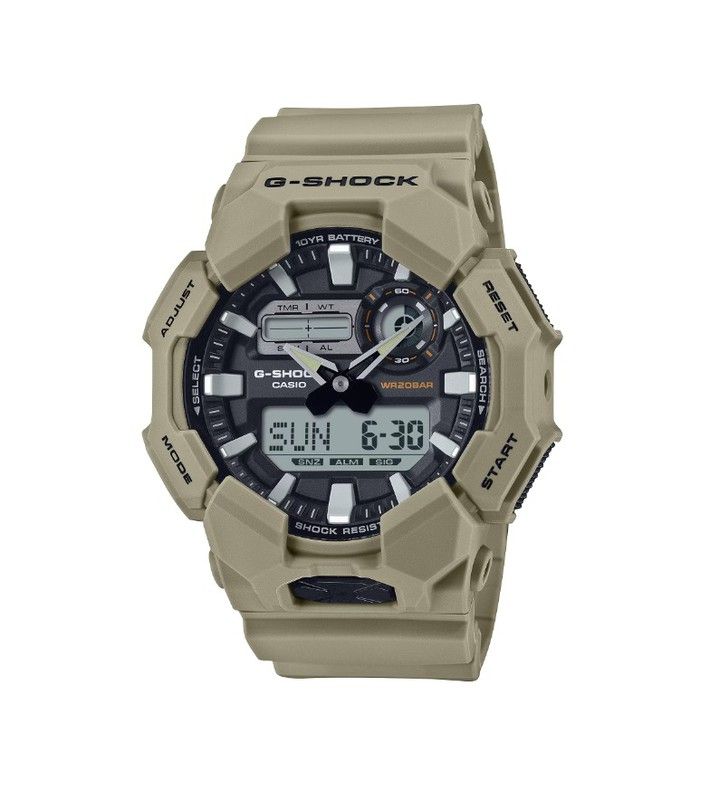 Reloj Casio G-Shock con alta luminosidad GA-010 en color verde arena