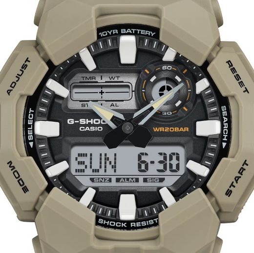 Montre Casio G-Shock GA-010 haute luminosité vert sable