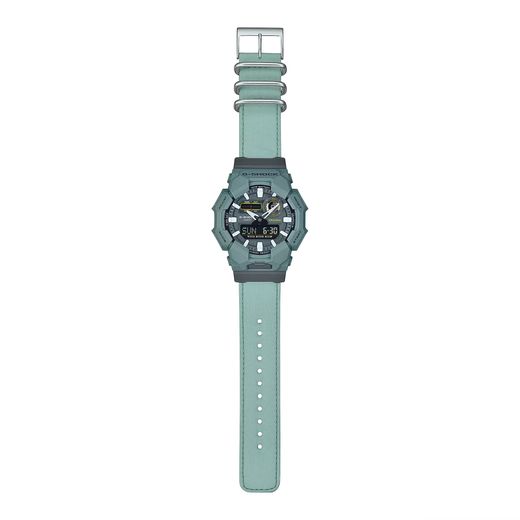 Montre Casio G-Shock GA-010 à haute luminosité, de couleur verte