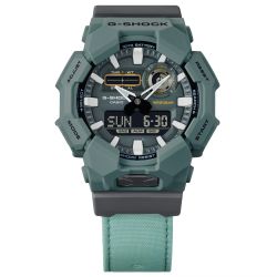 Montre Casio G-Shock GA-010 à haute luminosité, de couleur verte