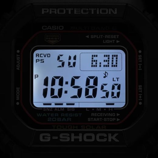 Reloj Casio G-Shock Solar con señales de radiofrecuencia en color negro