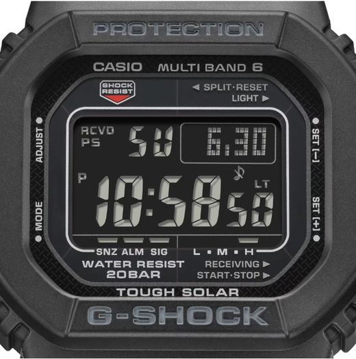 Casio G-Shock Solaruhr mit Radiofrequenzsignalen, Negativanzeige