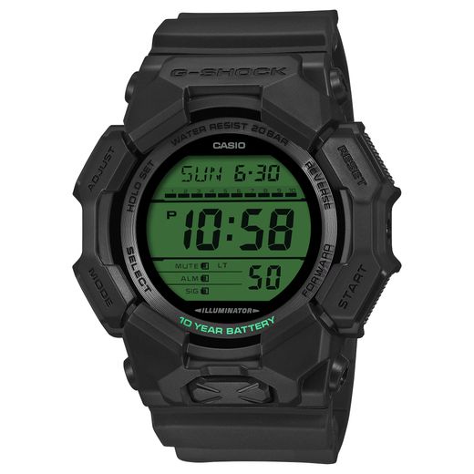 Reloj Casio G-Shock digital con alta luminosidad GD-010 con esfera Verde