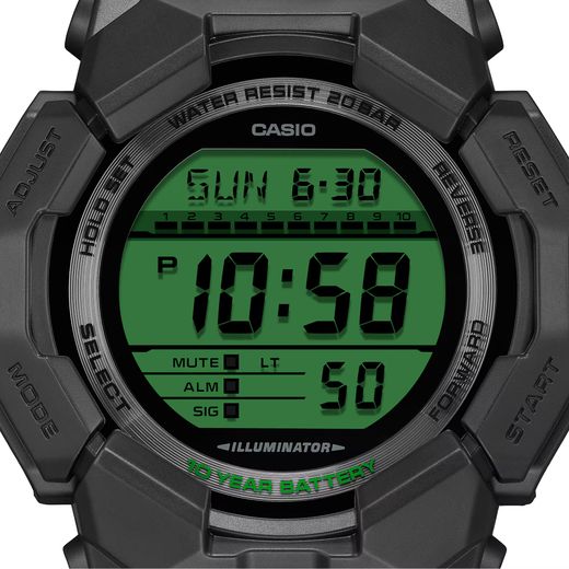 Reloj Casio G-Shock digital con alta luminosidad GD-010 con esfera Verde