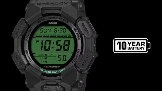 Reloj Casio G-Shock digital con alta luminosidad GD-010 con esfera Verde
