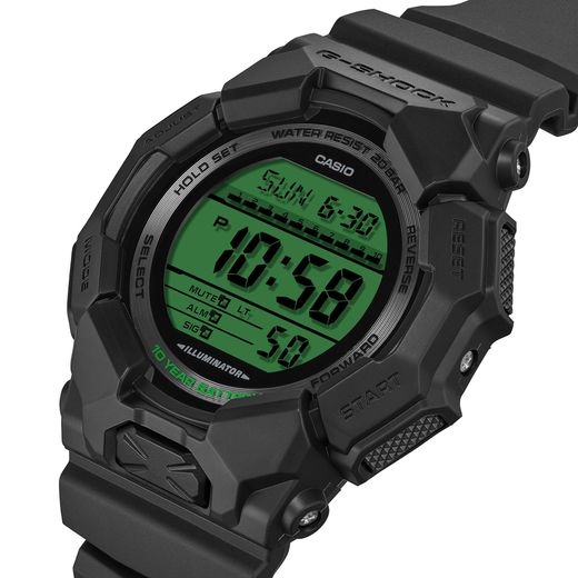 Reloj Casio G-Shock digital con alta luminosidad GD-010 con esfera Verde
