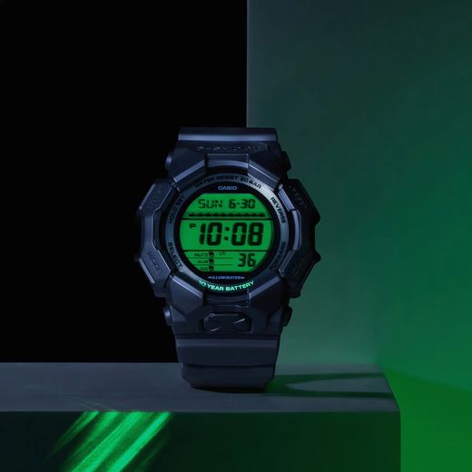 Reloj Casio G-Shock digital con alta luminosidad GD-010 con esfera Verde