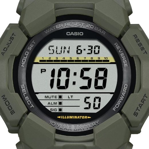 Casio G-Shock GD-010 – Hochhelle Digitaluhr in Dunkelgrün