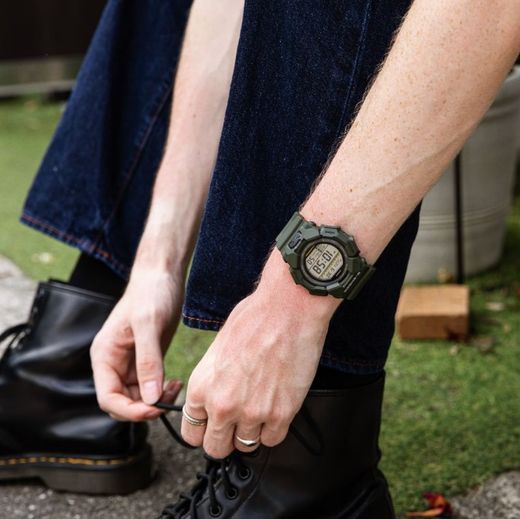 Casio G-Shock GD-010 – Hochhelle Digitaluhr in Dunkelgrün