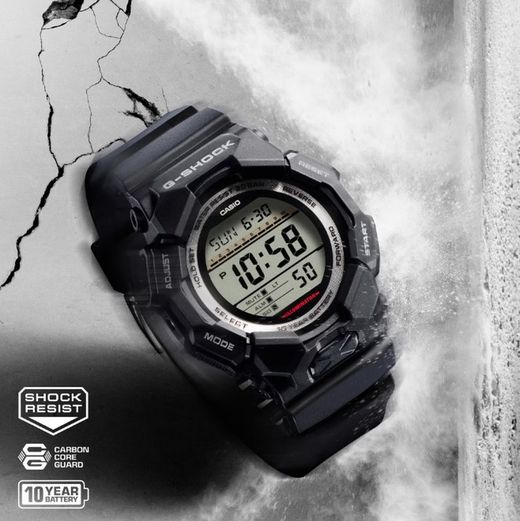 Casio G-Shock GD-010 – Hochhelle Digitaluhr in Schwarz