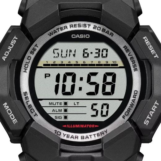 Casio G-Shock GD-010 – Hochhelle Digitaluhr in Schwarz