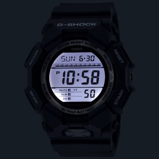 Casio G-Shock GD-010 – Hochhelle Digitaluhr in Schwarz
