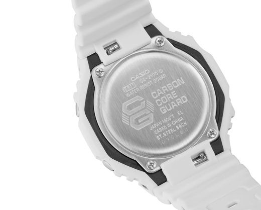 Montre Casio G-Shock GA-2100, boîtier en résine, blanc