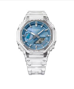 Casio G-Shock GA-2100BM durchscheinende blaue Uhr