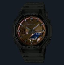 Reloj Casio G-Shock GA-2100BM Translucido Oro Rosa