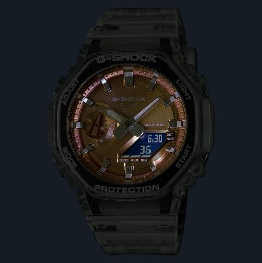 Reloj Casio G-Shock GA-2100BM Translucido Oro Rosa