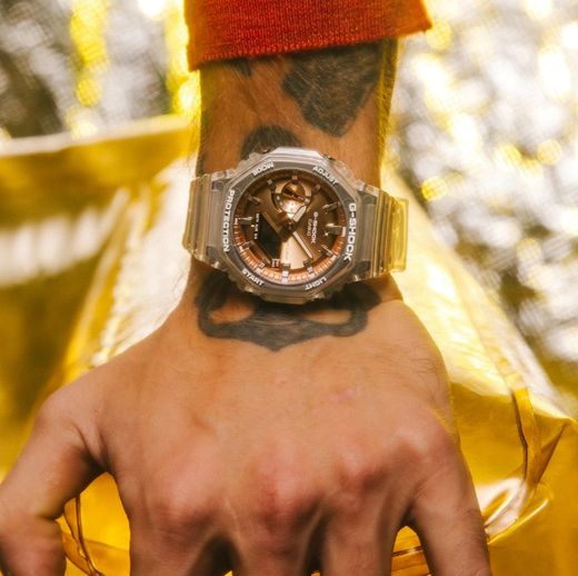 Reloj Casio G-Shock GA-2100BM Translucido Oro Rosa