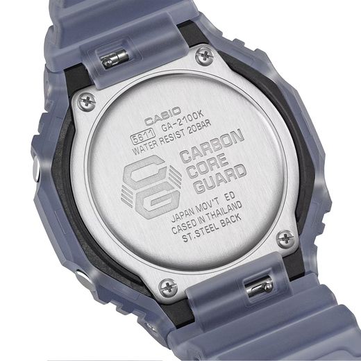Reloj Casio g-shock GA-2100K caja de resina, en color gris ahumado