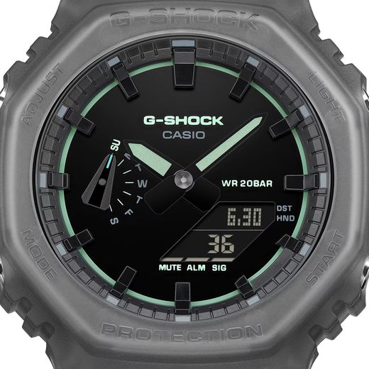 Reloj Casio g-shock GA-2100K caja de resina, en color gris y esfera noche