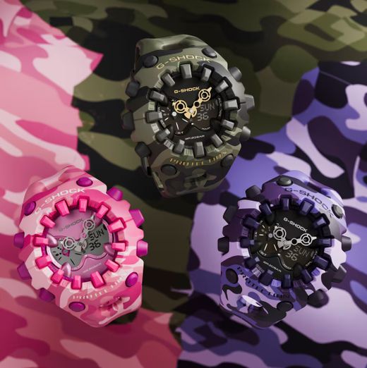 Reloj Casio G-Shock GA-V01 Trending Camuflaje Lila