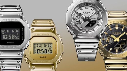 Casio G-Shock GM-2100YMG G-STEEL Golduhr