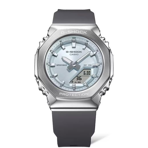 Reloj Casio G-Shock GM-S2110 para mujer con caja de acero y esfera azul