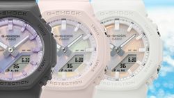 Casio G-Shock GMA-P2100 Uhr in Grau mit polarisiertem lila Zifferblatt
