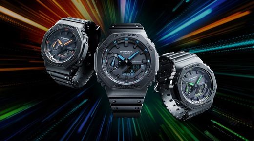 Reloj Casio g-shock negro con agujas en verde