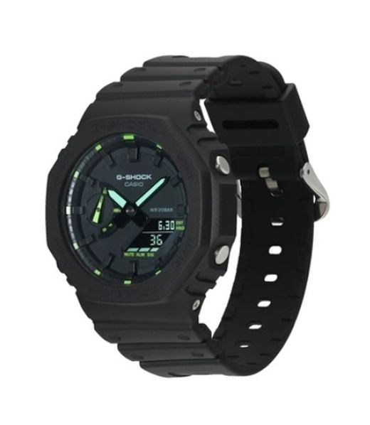 Reloj Casio g-shock negro con agujas en verde