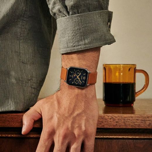 Casio MTP-M305 Mondphasenuhr mit braunem Lederarmband