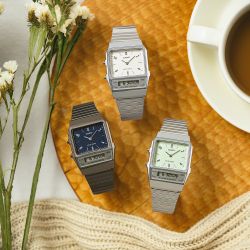 Reloj Casio unisex AQ-800 doble uso horario con esfera clara