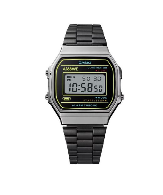 Reloj casio unisex digital Ip negro A168WE Iluminator