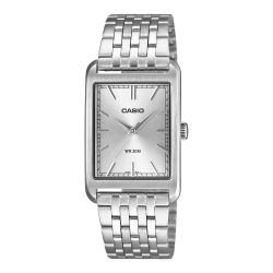 Reloj Casio Unisex MTP-B215D con esfera plateada