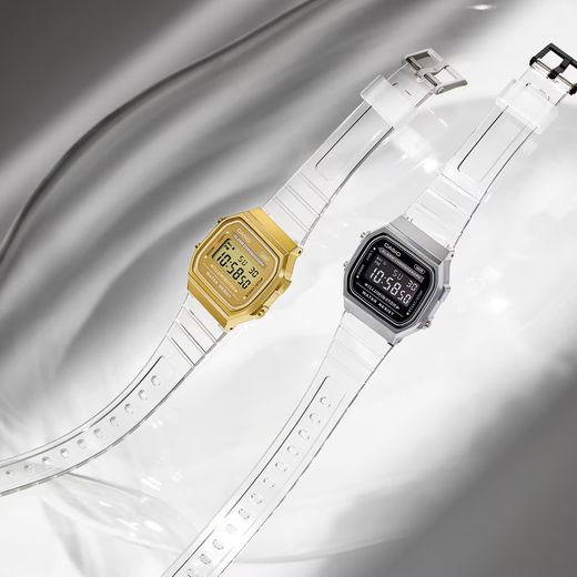 Reloj Casio Unisex Vintage con correa transparente