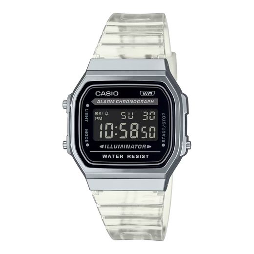 Reloj Casio Unisex Vintage con correa transparente